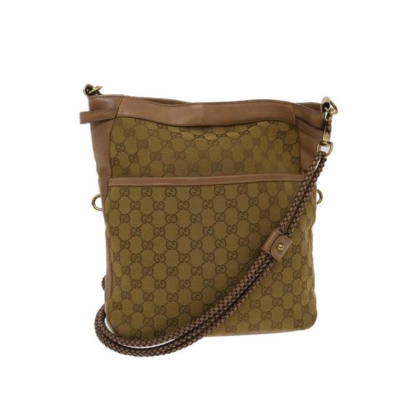 GUCCI Handbags - Pre Loved GUCCI  GG Canvas Shoulder Bag Brown 109097 Auth 49074